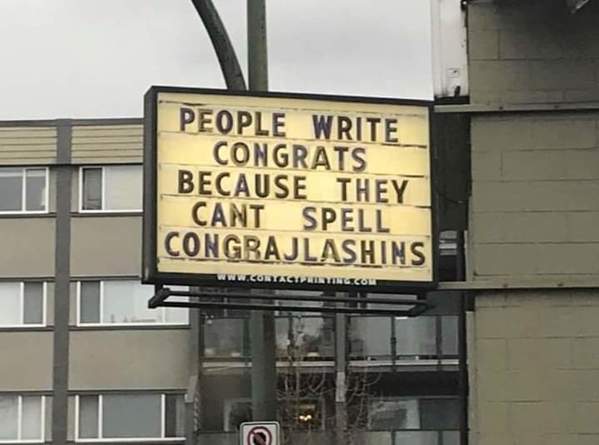 people write congrats - People Write Congrats Because They Cant Spell Congrajlashins Ww.Citaciplicol C