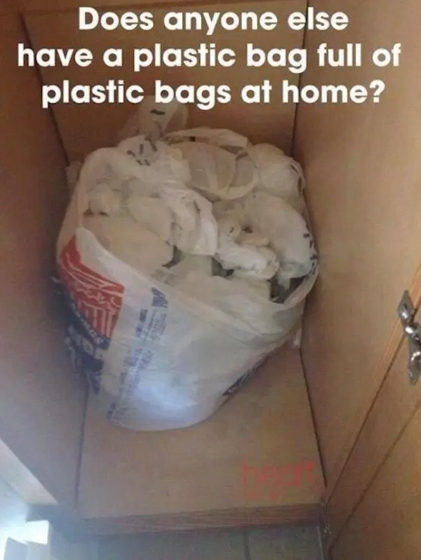 plastic bag filled with plastic bag - Does anyone else have a plastic bag full of plastic bags at home?