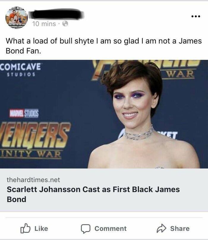 scarlett johansson black james bond - Wue Peu Yeart Na 10 mins. What a load of bull shyte I am so glad I am not a James Bond Fan. . Comicave Studios War Marme Studios Enters Inity War thehardtimes.net Scarlett Johansson Cast as First Black James Bond Comm