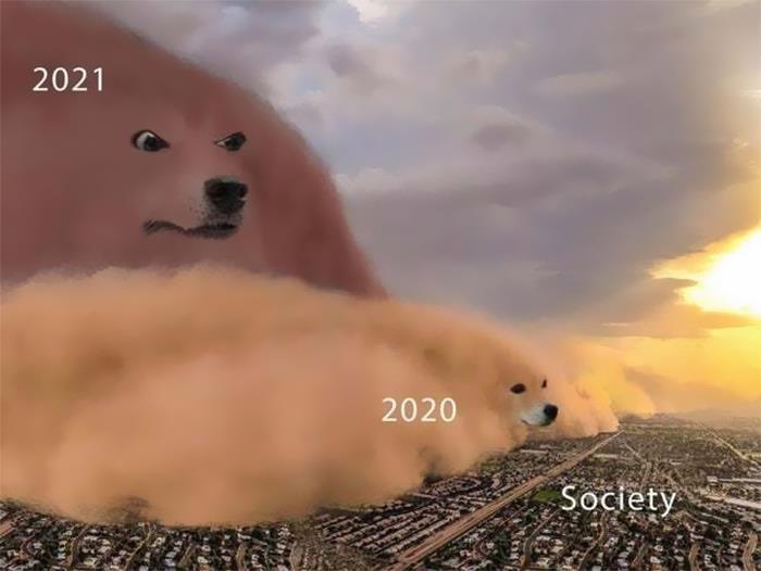 doge cloud meme template - 2021 2020 Society