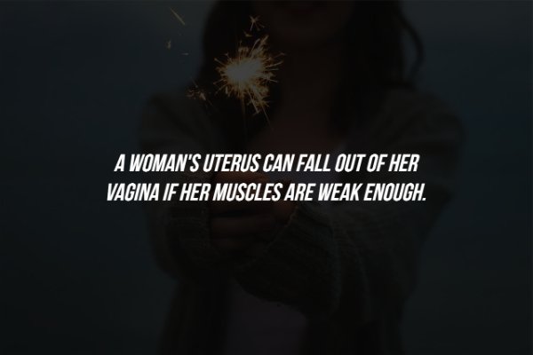 darkness - A Woman'S Uterus Can Fall Out Of Her Vagina If Her Muscles Are Weak Enough.