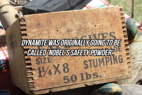 explosives safety - Rts Dynamite Was Originally Going To Be Called "Nobel'S Safety Powder. De Size 14X8 Stumping 50lbs.