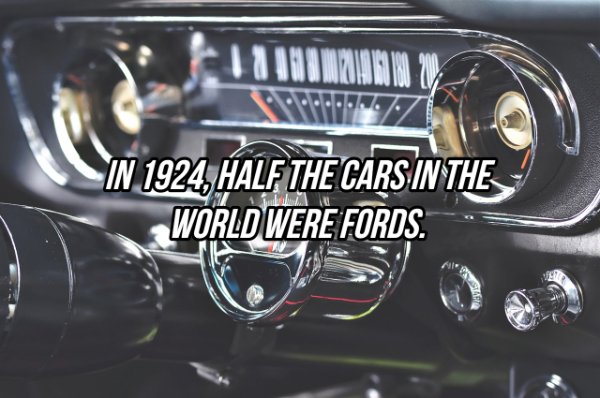 In 1924, Half The Cars In The World Were Fords.