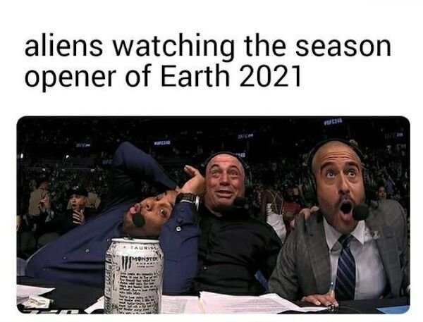 rogan anik cormier - aliens watching the season opener of Earth 2021 Fc Tauri Monster