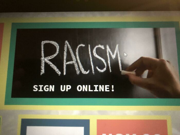 blackboard - Racism Sign Up Online!