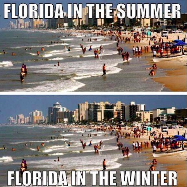 funny florida memes - Florida In The Summer - Florida In The Winter