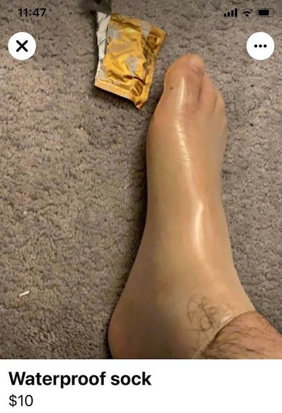 funny craigslist ads - Waterproof sock $10 condom