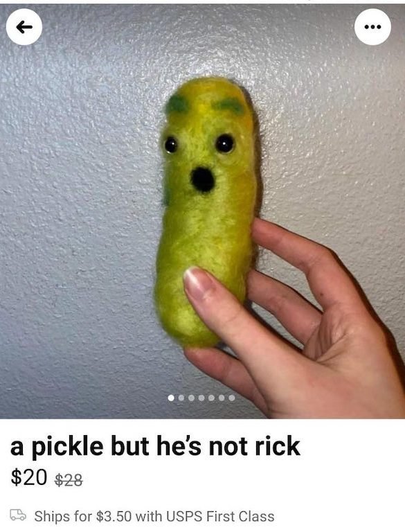funny craigslist ads - a pickle but he's not rick $20
