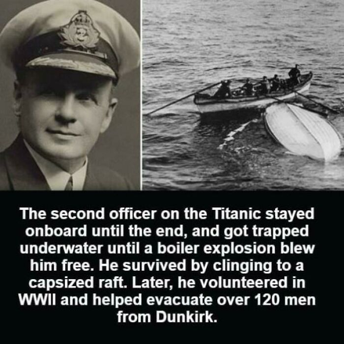 amazing people - charles lightoller quotes - The second officer on the Titanic stayed onboard until the end, and got trapped underwater until a boiler explosion blew him free. He survived by clinging to a capsized raft. Later, he volunteered in Wwii and h