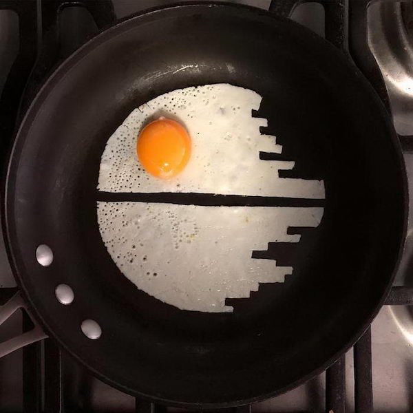 fried egg art