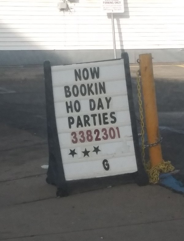 sign - Pareng Only Now Bookin H0 Day Parties 3382301 G