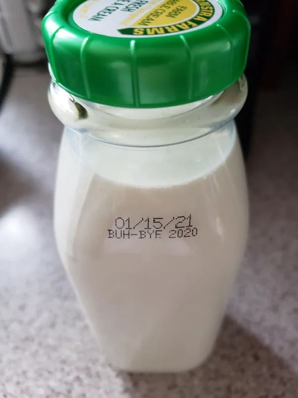 funny easter eggs - milk expiration date that says buh buy 2020