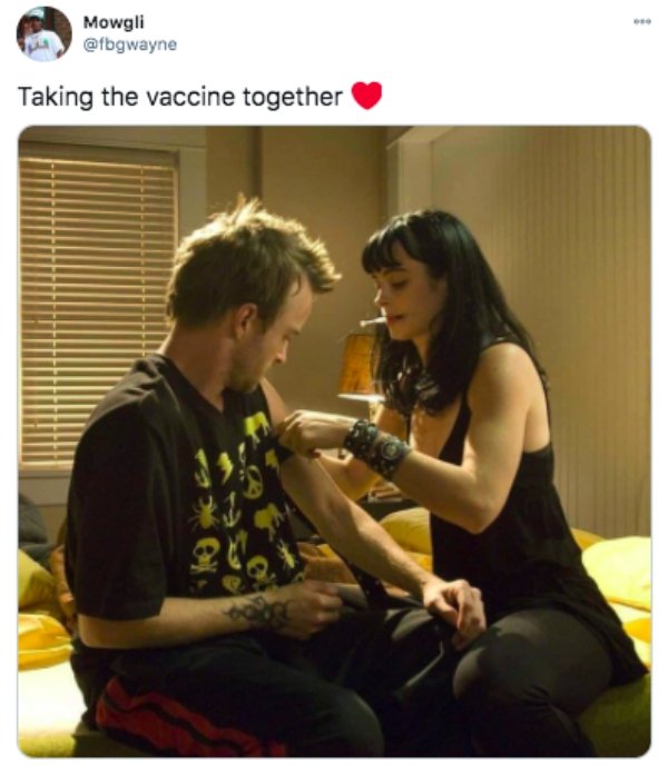 jesse pinkman girlfriend - Mowgli Taking the vaccine together