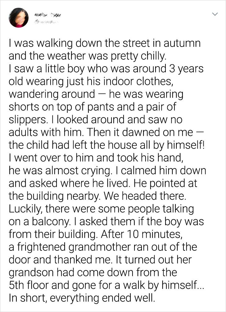 paper - I was walking down the street in autumn and the weather was pretty chilly. I saw a little boy who was around 3 years old wearing just his indoor clothes, wandering around he was wearing shorts on top of pants and a pair of slippers. I looked aroun