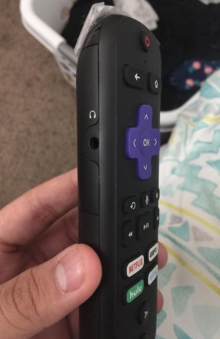 tv remote with headphone jack