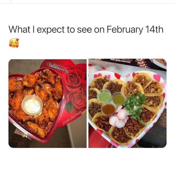 Food - What I expect to see on February 14th le! Valentine's Day Seraldo Joy Brande