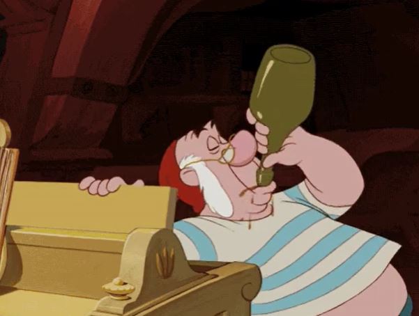 peter pan smee drinking