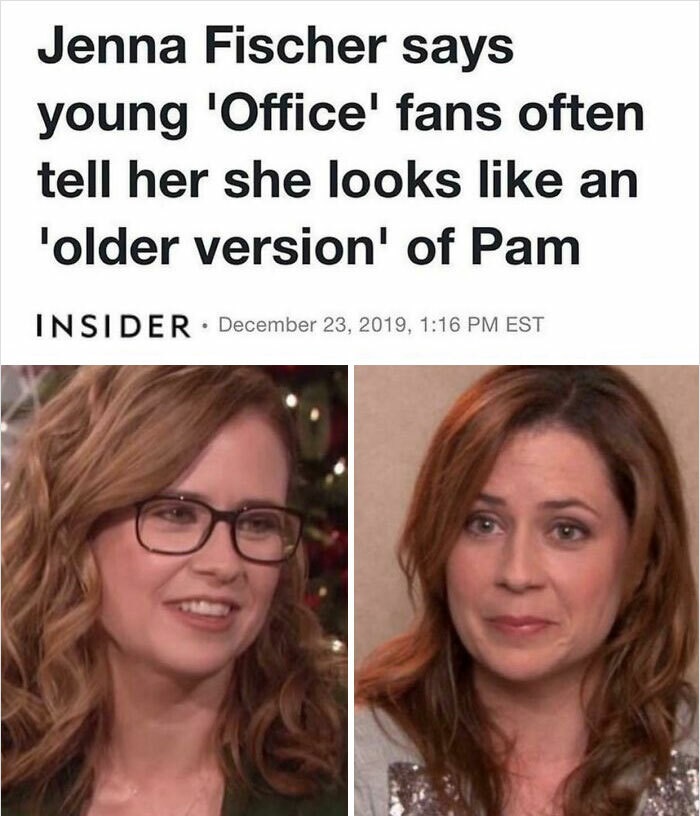Jenna Fischer - Jenna Fischer says young 'Office' fans often tell her she looks an 'older version' of Pam Insider , Est