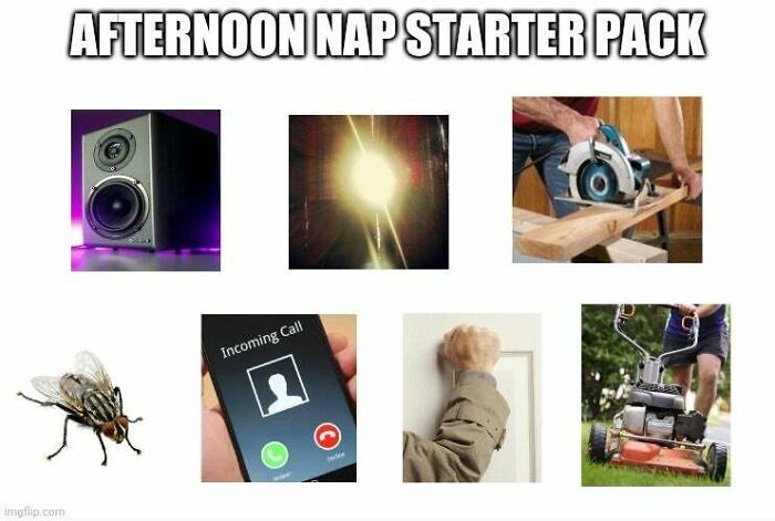 afternoon nap starter pack - Afternoon Nap Starter Pack Incoming call imgflip.com