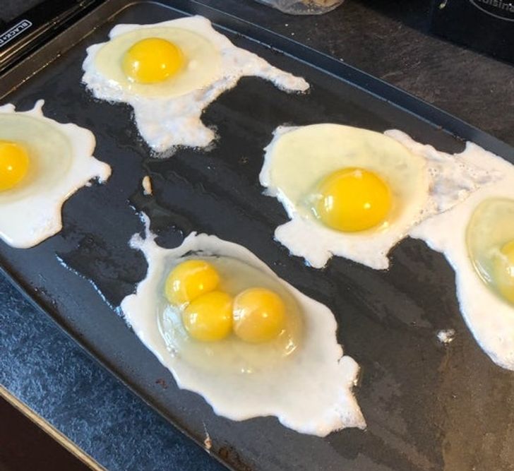 This egg has 3 yolks.