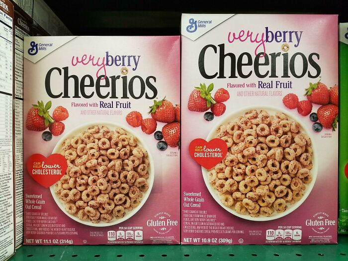 New Cereal Box Is 11% Taller With 1.6% Less Cereal