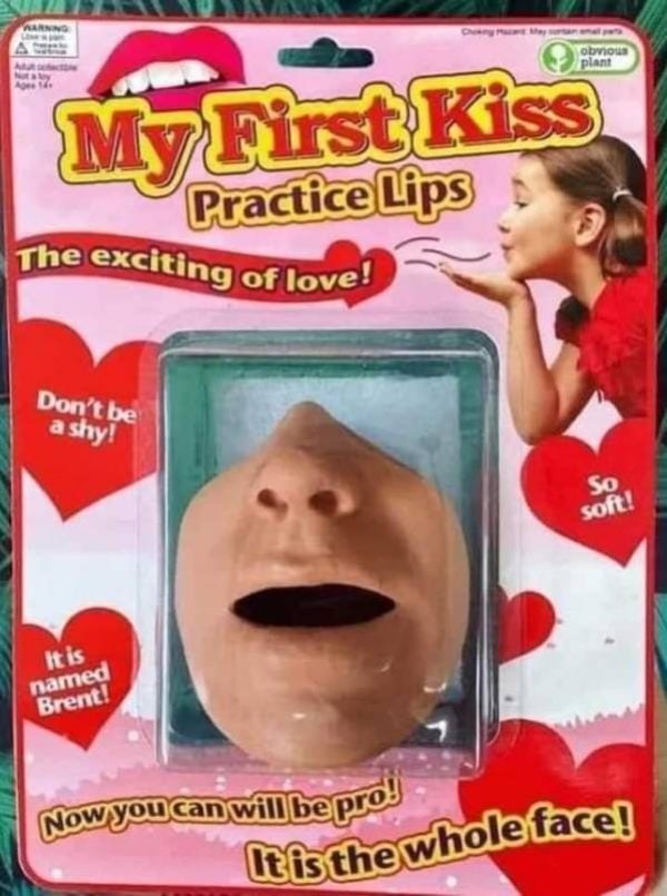 my first kiss practice lips - It is the whole face! Warning obvious plant My First Kiss Practice Lips The exciting of love! Don't be a shy! So soft! It is named Brent! Now you can will be pro!