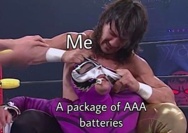 wrestler - Me A package of Aaa batteries