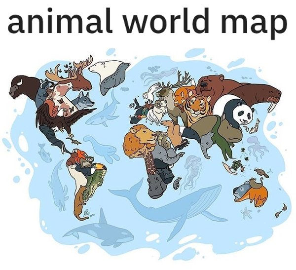 animal world map Pa