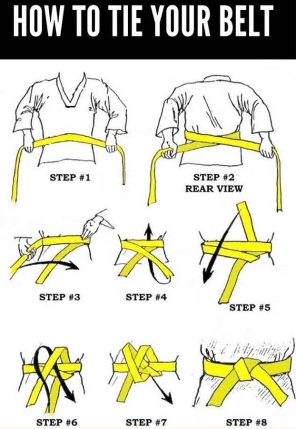 tie a karate belt - How To Tie Your Belt Step Step Rear View Step Step Step Step Step Step