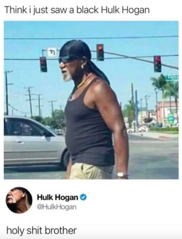 hulk hogan black brother - Think i just saw a black Hulk Hogan Hulk Hogan Hogan holy shit brother