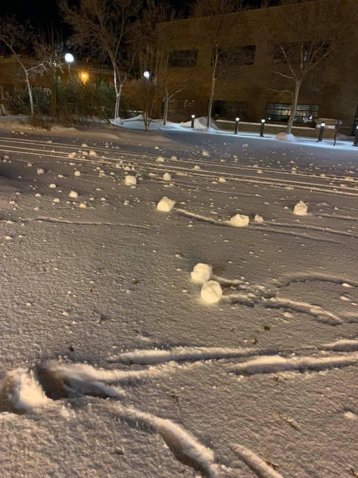 “The conditions in my city were just perfect enough last night for the wind to make snowballs.”
