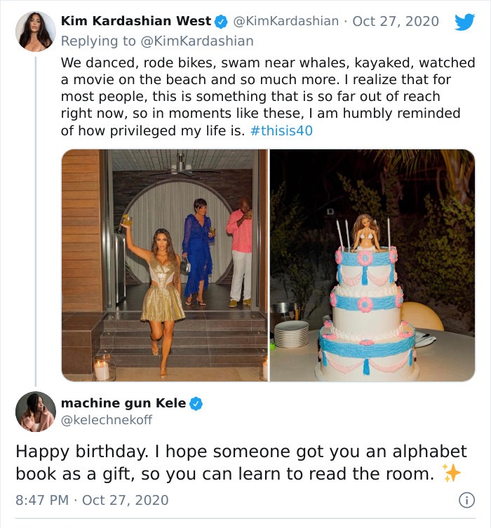 kim kardashian birthday tweet - Kim Kardashian West Kardashian Kardashian We danced, rode bikes, swam near whales, kayaked, watched a movie on the beach and so much more. I realize that for most people, this is something that is so far out of reach right 