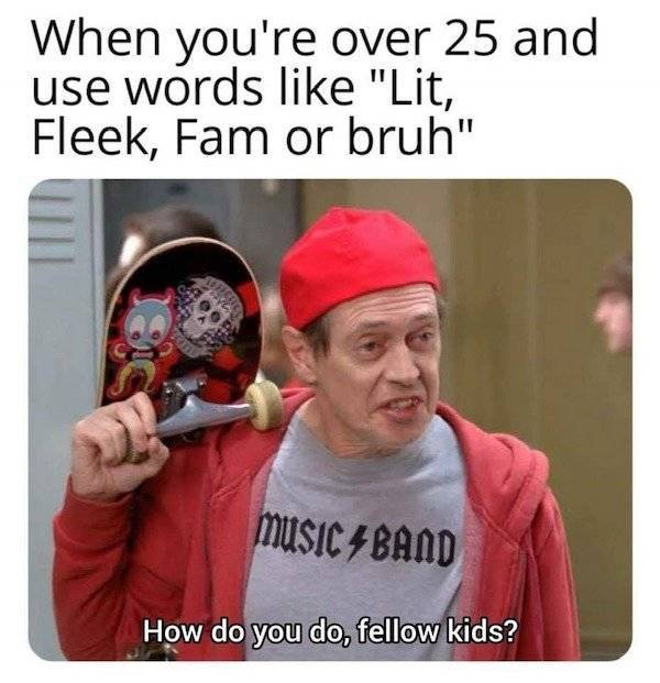 do you do fellow gamers - When you're over 25 and use words "Lit, Fleek, Fam or bruh" Tes music How do you do, fellow kids?