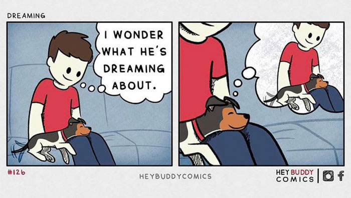 cartoon - Dreaming I Wonder What He'S Dreaming About. Heybuddycomics Hey Buddy Comics