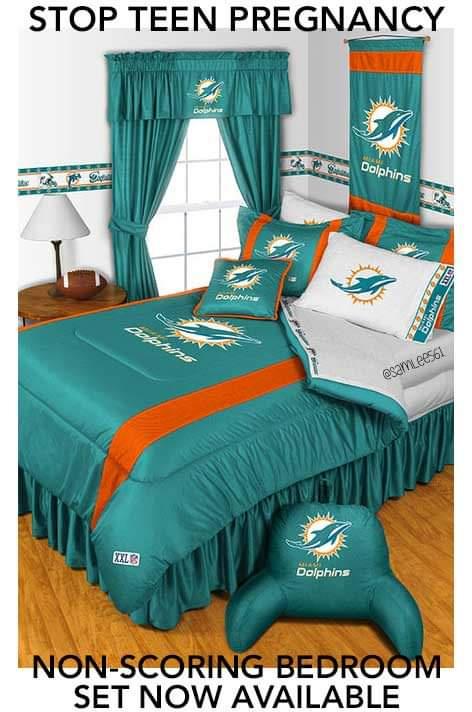 miami dolphin room - Stop Teen Pregnancy Dolphins Cophina Xxl Dolphins NonScoring Bedroom Set Now Available