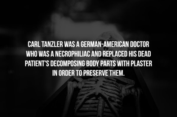 mopar express lane - Carl Tanzler Was A GermanAmerican Doctor Who Was A Necrophiliac And Replaced His Dead Patient'S Decomposing Body Parts With Plaster In Order To Preserve Them.