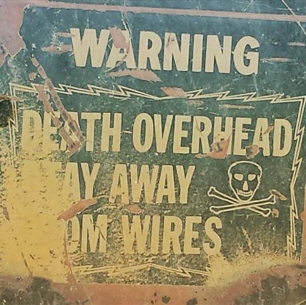 album cover - Warning 7 Desth Overhead Y Away Mwires