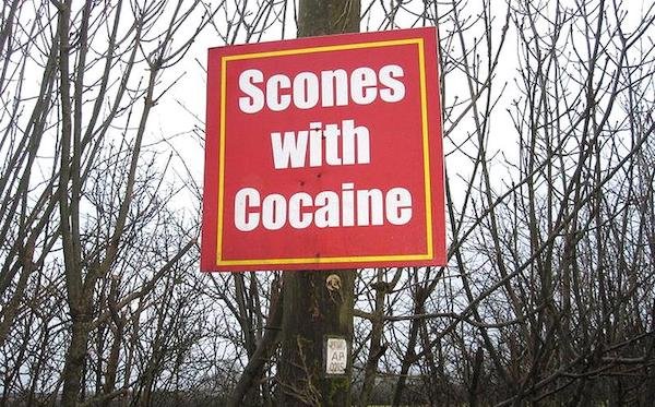 street sign - Scones with Cocaine