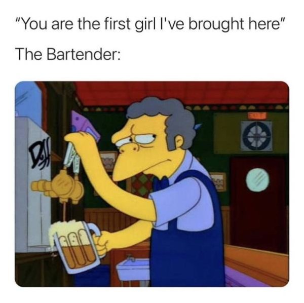 "You are the first girl I've brought here" The Bartender Big liban
