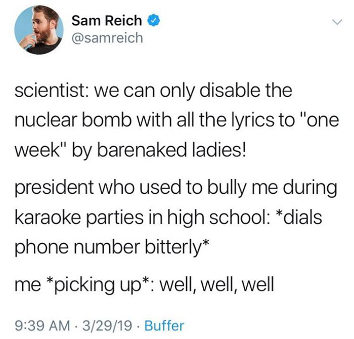 funny jokes - scientist we can only disable the nuclear bomb with all the lyrics to one week by barenaked ladies
