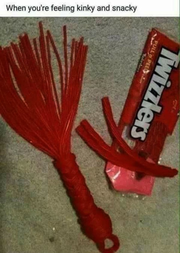 twizzler whip - When you're feeling kinky and snacky Pull Peed Twizzlers