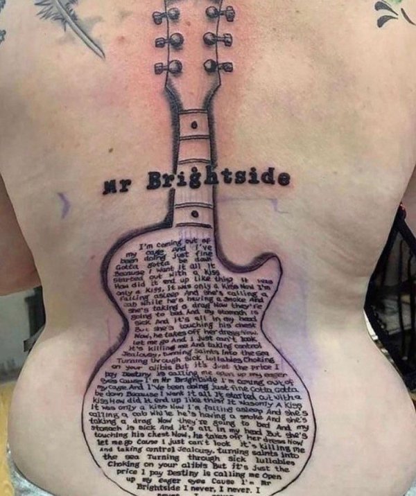 mr brightside tattoo - Hadid it and up this Mr Brightside I'm caring out of e and I've baron de Justine Gotta gotta be doar Seous ant stale sed out ith Sns only kiss, It was only one on Paulinascade and she calling She's takind, odrag wow there geling to 