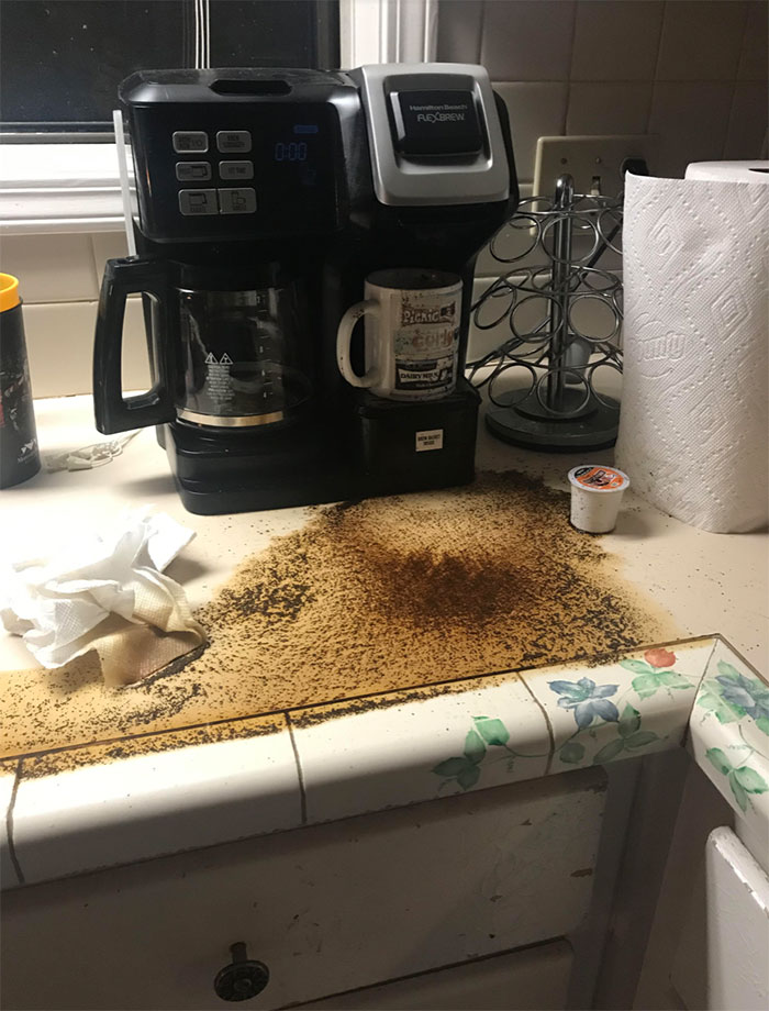 I Spent An Hour And A Half Cleaning The Kitchen When I Finished I Thought I'd Make Coffee