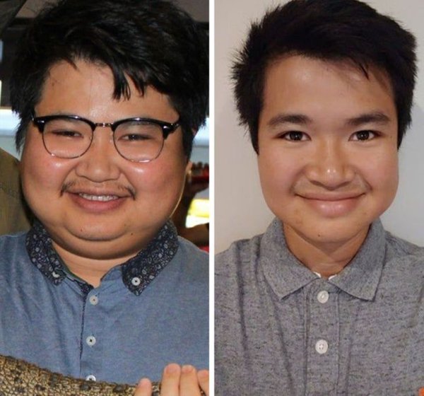 “November 2019 vs December 2020. I’ve had a complete lifestyle change this year!”