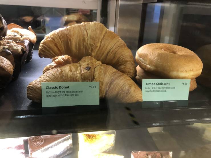 pastry - ng 50 420 Classic Donut Fluffy and lighting donut coated with Icing sugar perfect for a light bite Jumbo Croissant Butterfly told russat. Best served with sliced