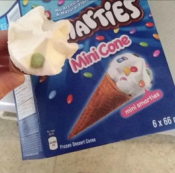 smarties - No Artiti! & Natural Flav Jactii Minicone mini smarties 6 x 66 Cales 119 Frozen Dessert Cones