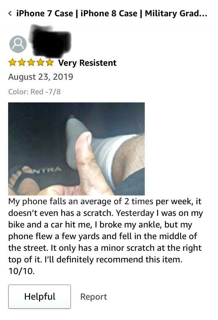 funny amazon reviews - my phone falls an average of 2 times per week. it doesn't even have a scratch