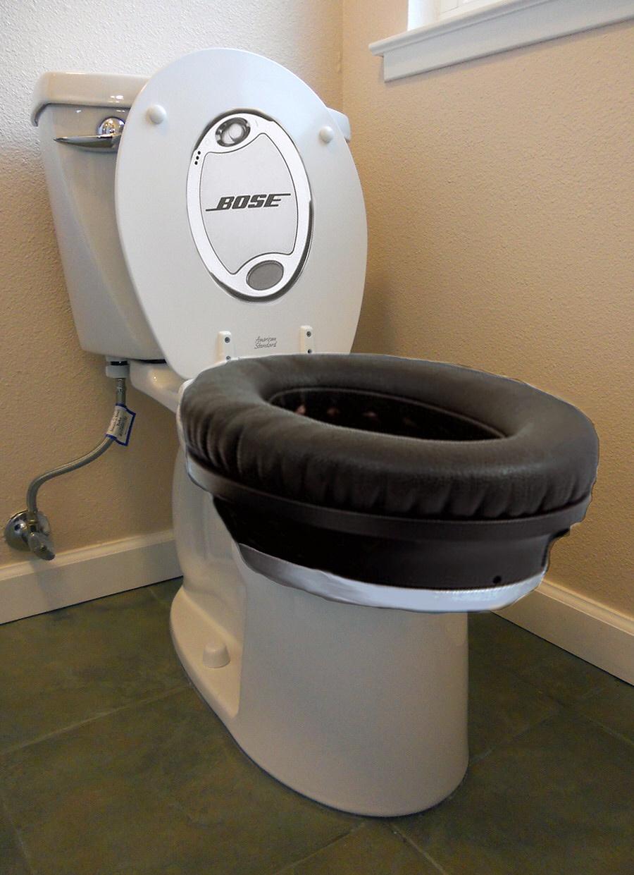 funny memes - bose noise cancelling toilet