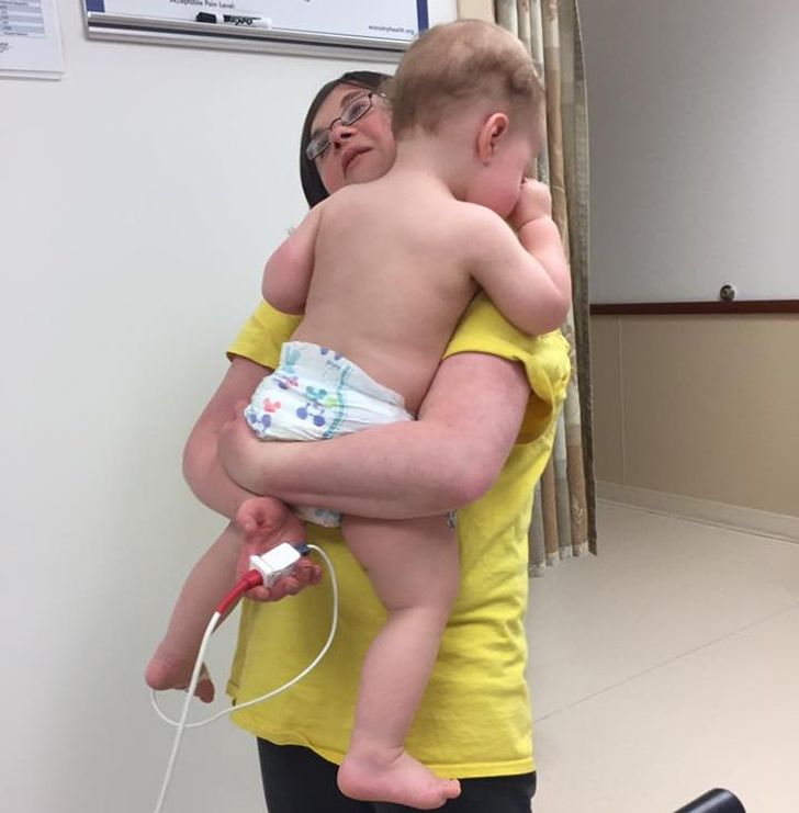 “Apparently, my son is a baby giant. He’s a little over 1 year old.”