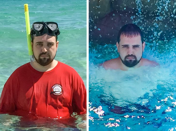 funny relationship pics - man who looks miserable on vacation